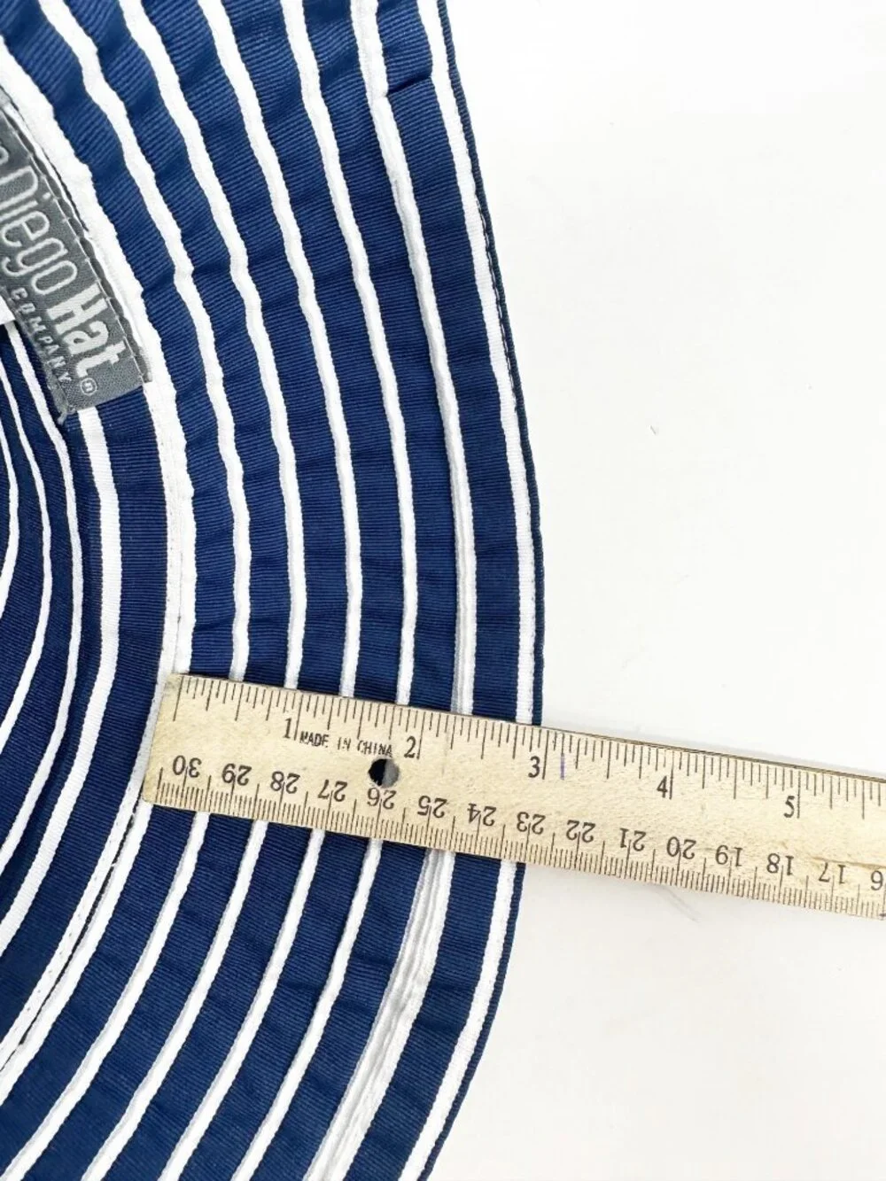 San Diego Hat Co Packable Sun Hat Navy White Stripe Beach Travel Bucket Hat